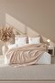 Amara Cappuccino Embroidered Double 100% Cotton Duvet Cover Pique Set - 7 Piece Dowry Set - 2