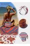 3 Piece Vintage Swimsuit Bikini Set for Women Involves Printed Bikini Top Bottoms and Gauze Shawl La - 4