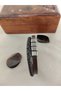 Men's Brown Braided Leather Bracelet with Metal Detail, Steel Clasp - 4