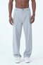 Wide Leg Pleated Men's Gray Fabric Pants up to 10XL - 5