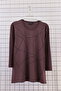 Women's Plus Size Stretch Fabric Crew Neck Stone Print Three Quarter Sleeve (4 Transitional) Mother T-Shirt Combed Cotton Blouse - 2