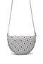 Women's Faux Leather Gray Messenger Bag - 3
