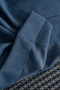 Velvet Textured Island Background Curtain Soft Suitable for Every Room Living Room Bedroom Pileless Blue - 5
