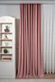 Velvet Textured Island Background Curtain Soft Suitable for Every Room Living Room Bedroom Pileless Pink