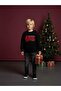 Boy's Collar Button Detailed Lettered Sweater - 3