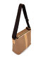 Women's Faux Leather Mink/Tan Messenger Bag - 4