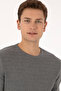Men's Regular Fit Crew Neck Gray Melange Sweater 50307827-Vr086 - 2