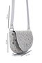 Women's Faux Leather Gray Messenger Bag - 2