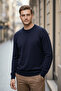 Slim Fit Crew Neck 30% Cotton Men's Casual Sweater