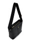 Women's Faux Leather Black Messenger Bag - 4