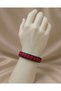 Black Red Braided Leather Bracelet – Modern Men's Women's Unisex Bracelet with Magnet