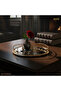 Burgu Model Mirrored Stylish Decorative Round Tray 34X34X5Cm - 4