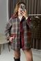 Women's quilted sporty and stylish plaid jacket - 3