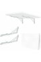 Computer Wall-Mounted Folding Desk, Drop-Leaf Table (White, 30x60cm) - 5