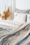 Mode Gray Embroidered Double Duvet Cover Blanket Set - 8 Piece Dowry Set - 5