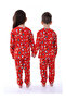 New Year Themed Red Unisex Children's Pajama Set - 2