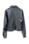 Tw3 Women's Faux Leather Collar Detailed Design Shirt - 2