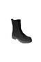 Yazkiş Women's Black Matte Leather Lace-Up Zippered 18cm Ankle Length Flat Thermo Sole Boots