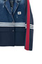 Tw3 Women's Denim Fabric Paneled Striped Detail Design Blazer Jacket - 3