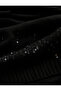 Long Knit Scarf with Sequin Detail - 3