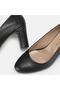BIG SIZE WOMEN'S HEEL SHOES 41-42-43-44-BLACK SKIN - 6