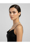 قلادة فضية اللون مرصعة بالزركون على شكل مسار مائي - 3