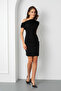 Women's Black Off Shoulder Mini Dress - 2