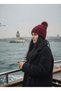 Burgundy Color Beret Thick Protects from Cold Domestic Production - 6