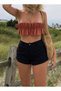 Women's Denim Shorts Double Cuff Denim Stretch Shaping