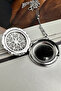 Silver Color Star Detail Openable Round Cover Necklace (68cm) - 2