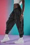 Unisex Ethnic Patterned Loose Hippie Bohemian Baggy Pants with Elastic Waist and Cuffs and Pockets Ethnic Design - 2