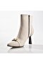 2554001K Pointed Toe Thin Heel Classic Women's Leather Boots - 2