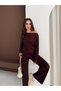 Women's Boat Neck Modal Fabric Casual Two-Piece Set - 4