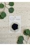 Navy Blue Ecru Hairless Doll with Cute Ecru Tulle Navy Blue Felt Detailed Flower Figure Hairless Doll - 2