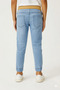 "Boys’ Denim Jogger Pants with Yellow-Striped Ribbed Waistband - 2