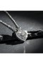 Zircon Stone Heart and Bow Necklace Silver Color Special Meaningful Gift for Women's Lover and Wife - 2