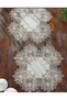 Zoe Gardenya(Linen)French Lace 5-Piece Runner Set Living Room Set Tablecloth - 4