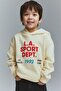 Unisex Text Printed Hooded Children's Sweatshirt