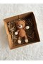 Welcome Baby Gift – Amigurumi Bear Toy, Muslin Blanket, Baby Brush, Wooden Memory Card - 3
