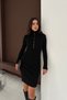 Premium Yarn Mini Size D Mock Neck Half Placket Button Knitwear Dress Aw25El0026 - 5