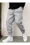 Men's Milano Printed Gray Black Sweatpants Jogger