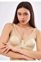 Eliftextile 9200 Women's Beige Tulle Covered Soft Cup Bra - 2