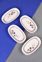 Tabak Evi Porcelain Morden Oval Boat Plate 15X8,5X2Cm 4 Pieces - 4