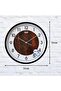 12 Inches Wall Clock for Home/Offices/Bedroom/Living Room/Kitchen (Silent Movement, Brown) - 2
