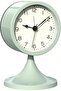 Bathroom Cute Analog Retro Alarm Clock, Small Silent Metal Desk Clock with Light (Green)