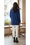 Parliament Blue Hooded Lace-Up Pocket Detailed Standard Size Knitwear Sweater - 4
