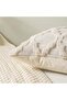 2-Pack 45×45cm Faux Wool Embroidered Pillow Covers, Beige Geometric - 5