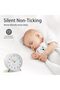 Small Portable Analog Alarm Clock - Battery Operated, Easy-to-Read Dial & Soft Night Light (White) - 2