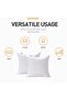 Decorative Throw Pillow Inserts, Square Euro Sham, Polyester Microfiber, 2 Count, White - 3