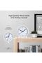 Analog Alarm Clock, 4 Inch Super Silent Non-Ticking Table Clock with Night Light (White) - 2